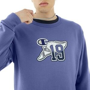 Champion Powerblend Winged Foot Varsity Sweatshirt Adult Small Blue Crewneck NWT